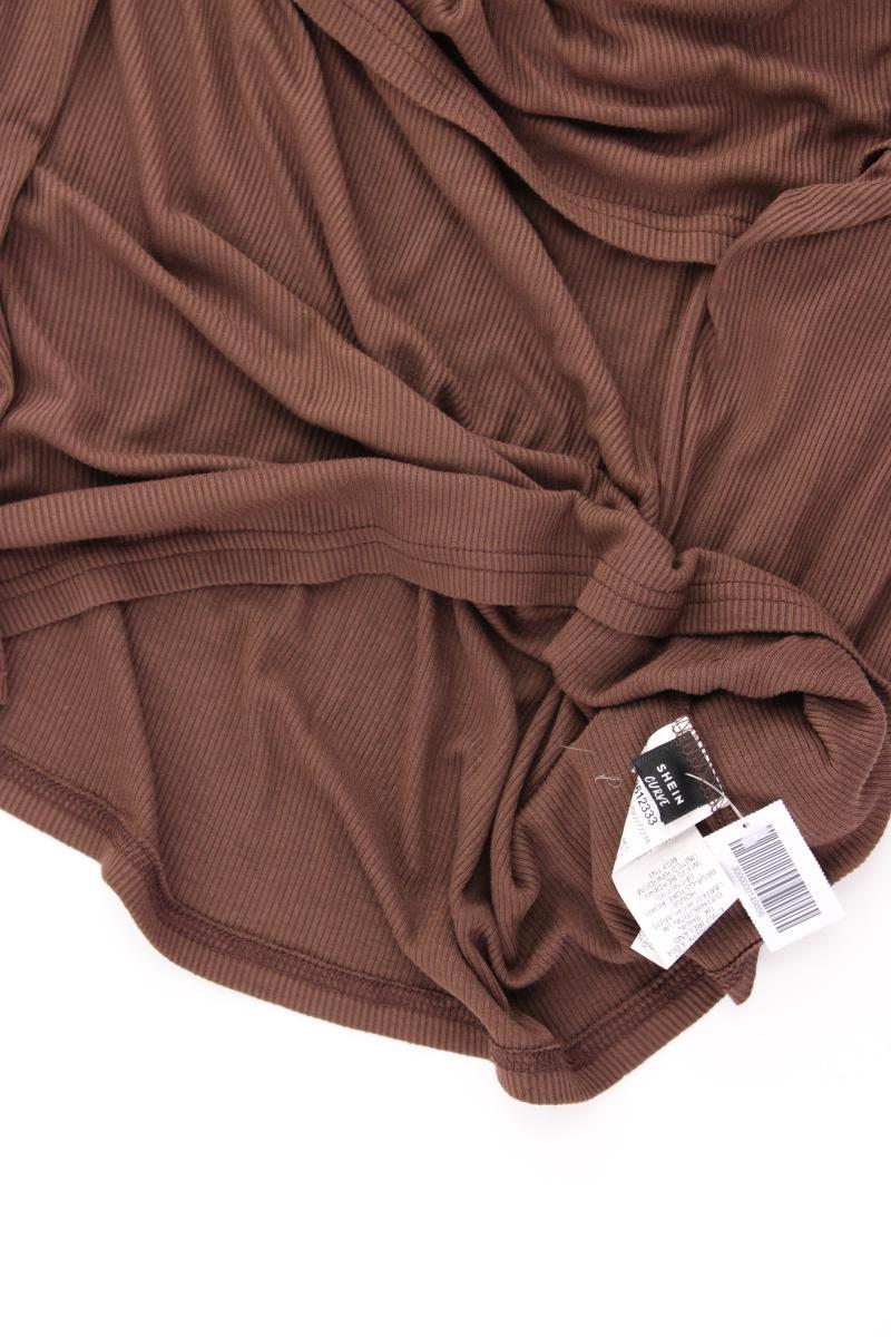 Shein Cropped Shirt Gr. XXL 3/4 Ärmel mit Carmen-Ausschnitt braun aus Viskose - Image 2