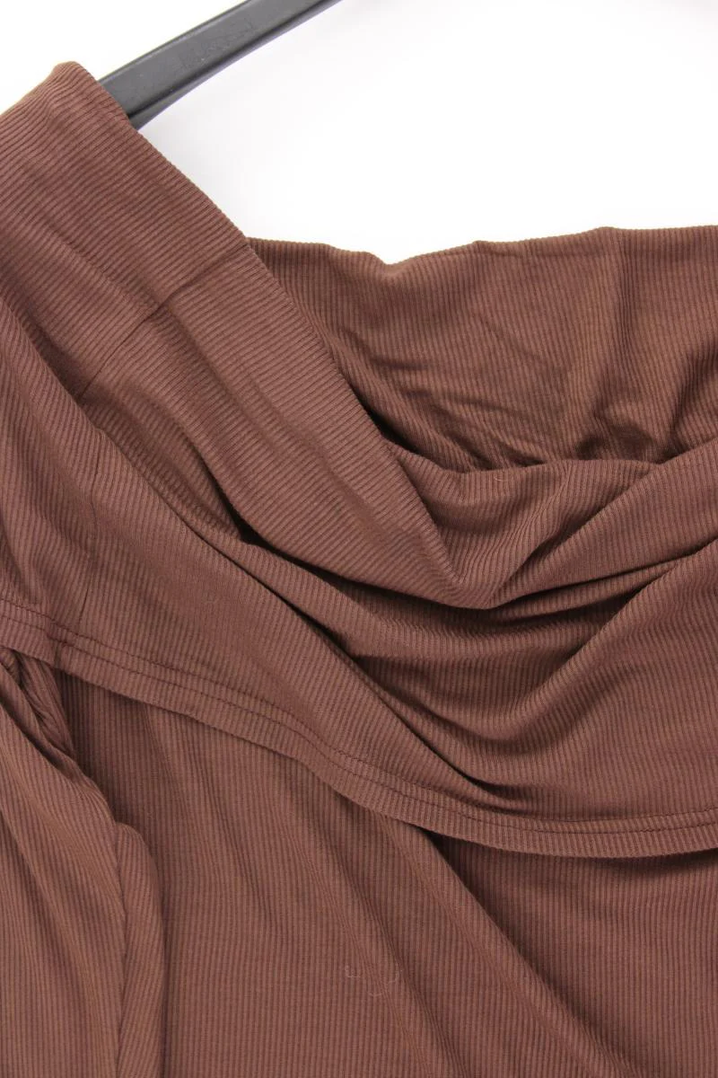 Shein Cropped Shirt Gr. XXL 3/4 Ärmel mit Carmen-Ausschnitt braun aus Viskose - Image 3