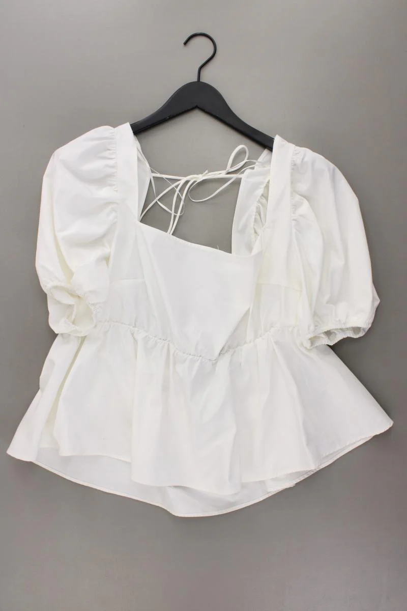 H&M Bluse mit Ballonärmel Gr. XXL neu mit Etikett 3/4 Ärmel creme aus Polyester