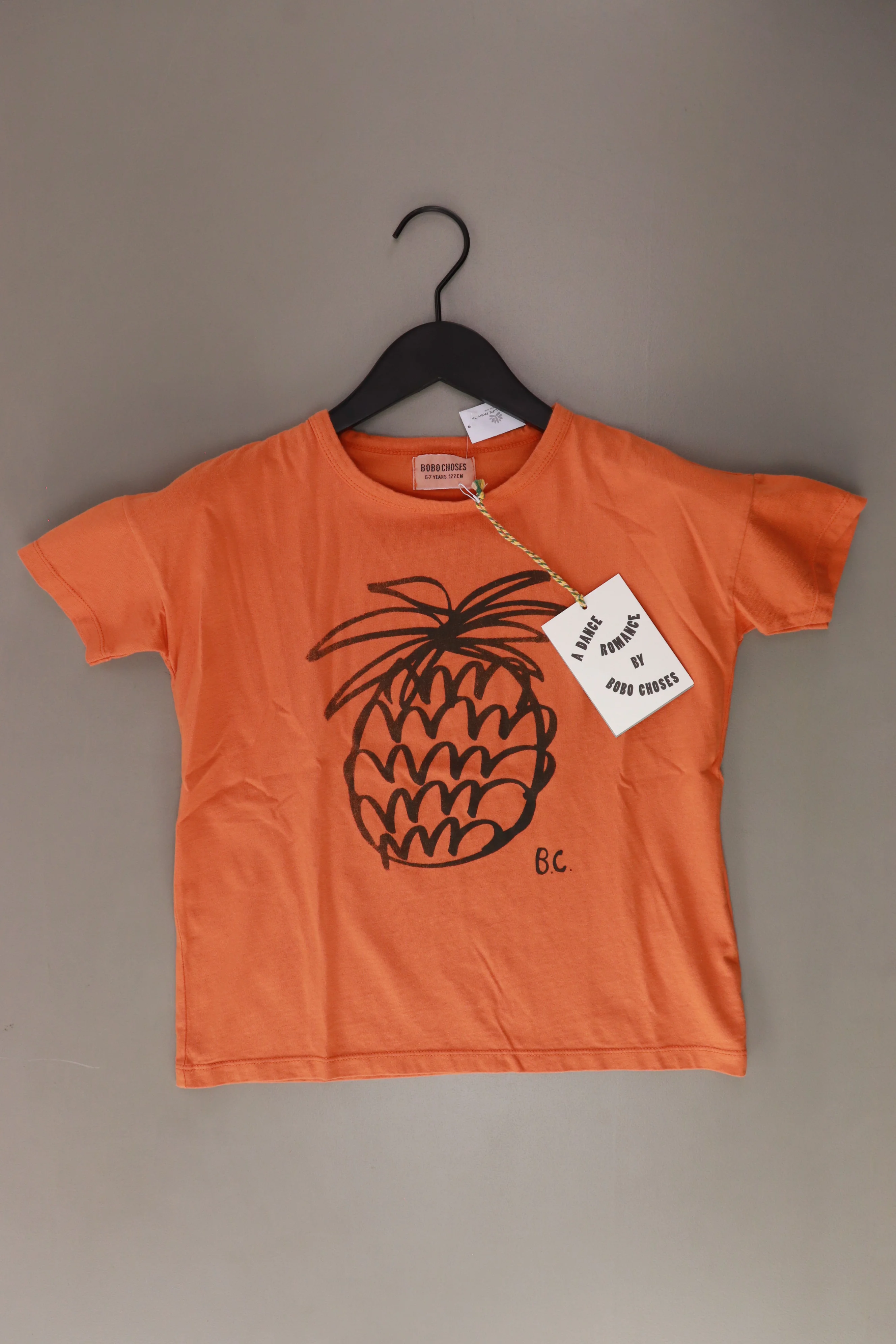 Bobo Choses Kinder Printshirt orange Größe 6-7 Jahre, 122 cm neu mit Etikett