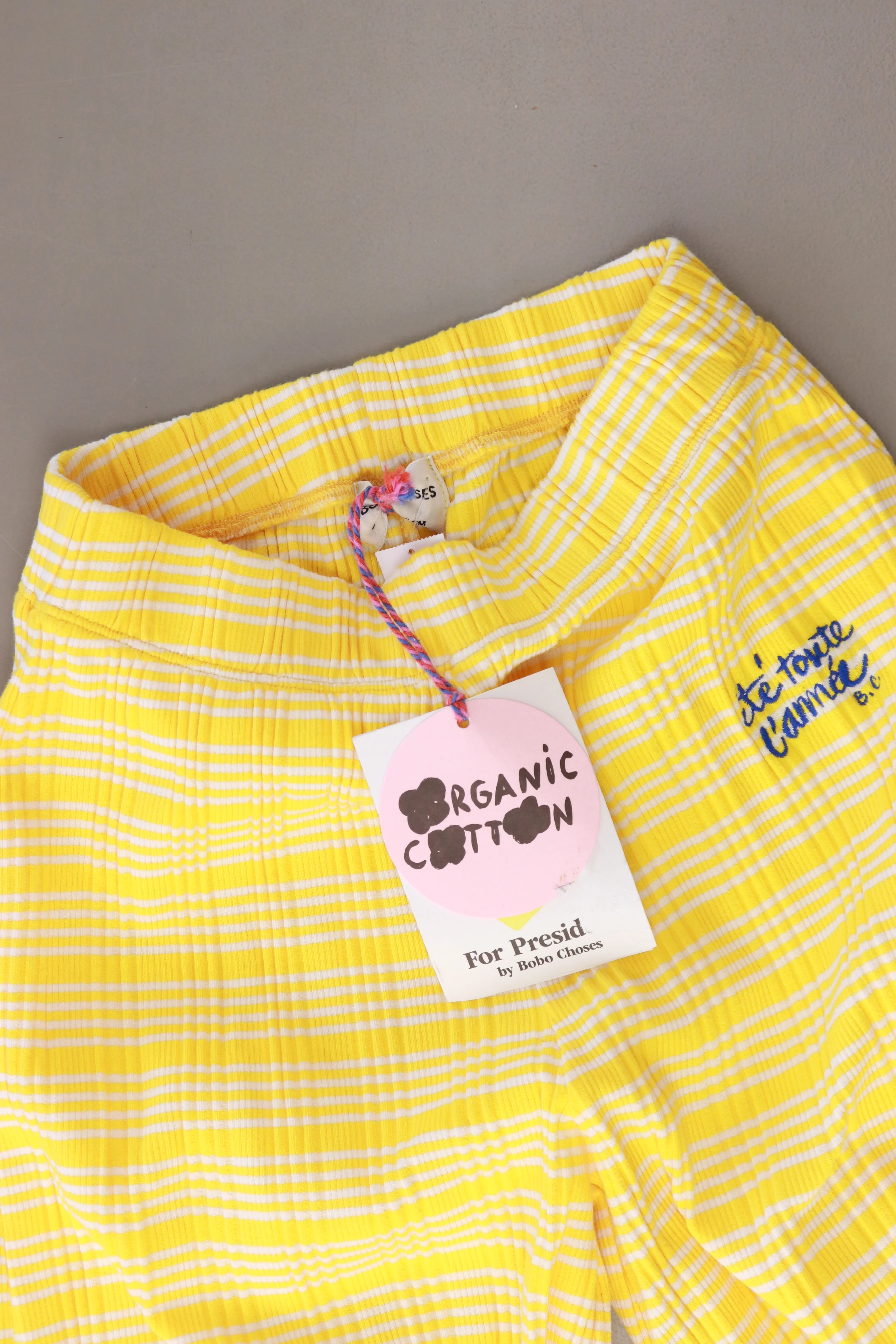 Bobo Choses Striped Culotte Trousers Kinder Hose gelb Größe 6-7 Jahre neu mit Etikett - Image 3