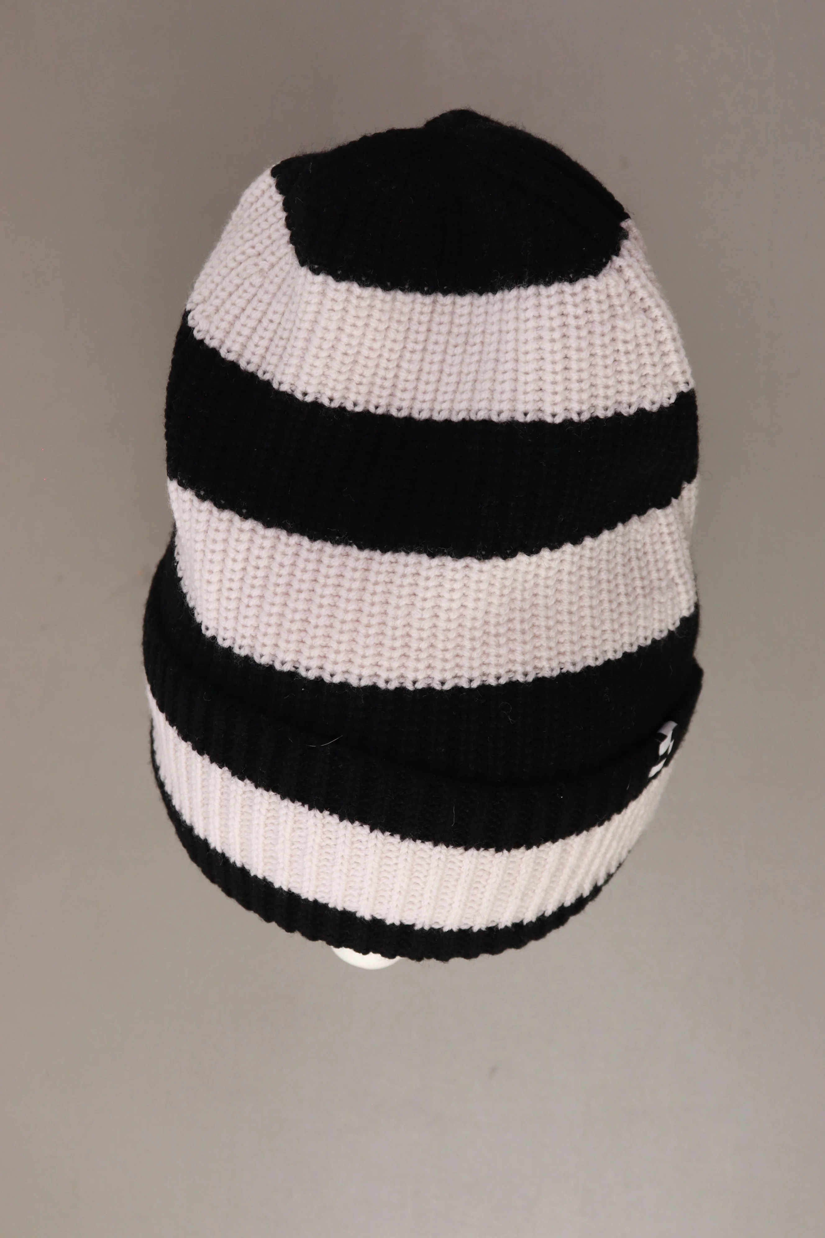 Finger in the Nose Kinder Strickmütze "Black Stripes Wool Beanie" creme Größe Onesize neu mit Etikett - Image 2
