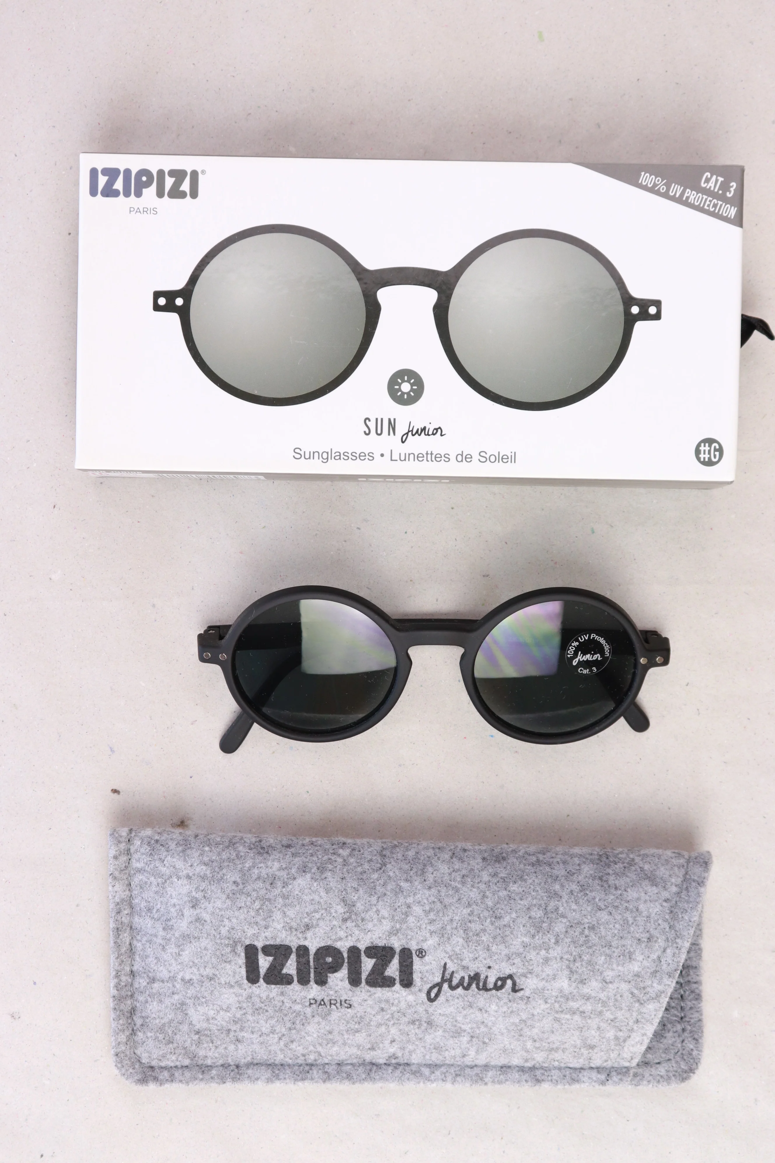 Izipizi Kinder Sonnenbrille Modell Sun Junior Black schwarz Größe Onesize neu mit Etikett