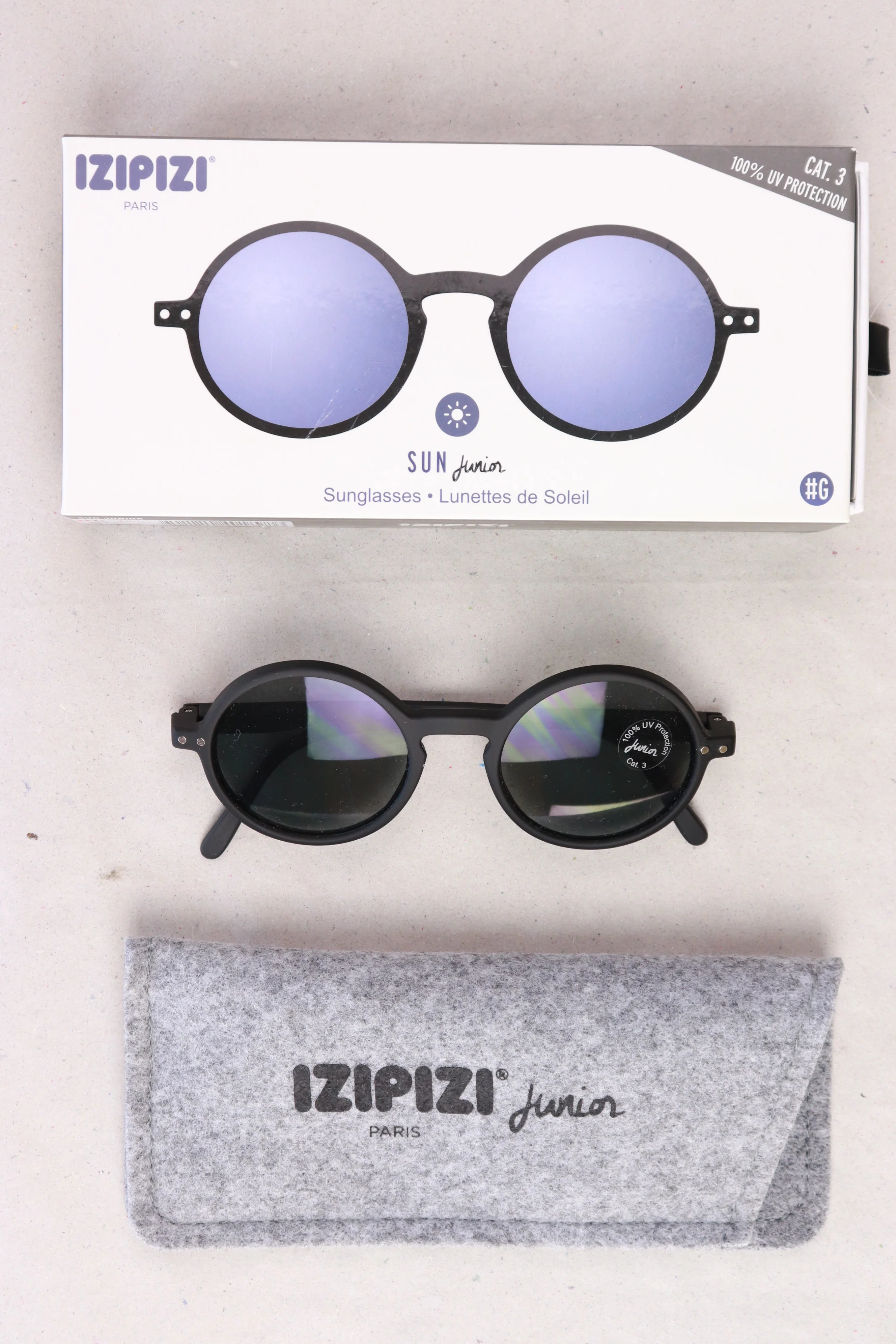 Izipizi Kinder Sonnenbrille Modell Sun Junior Black schwarz Größe Onesize neu mit Etikett