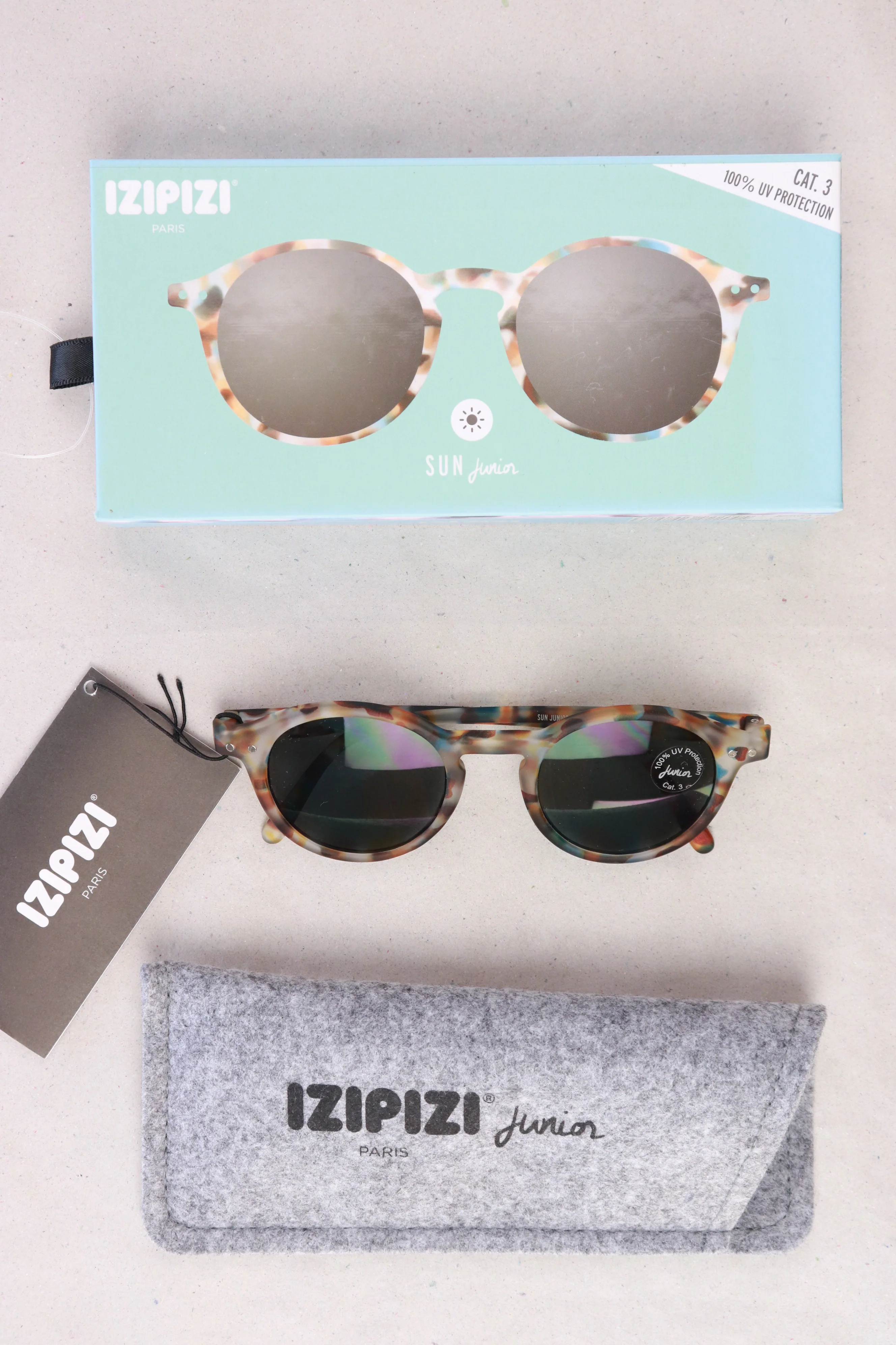 Izipizi Kinder Sonnenbrille Modell Sun Junior Blue Tortoise mehrfarbig Größe Onesize neu mit Etikett