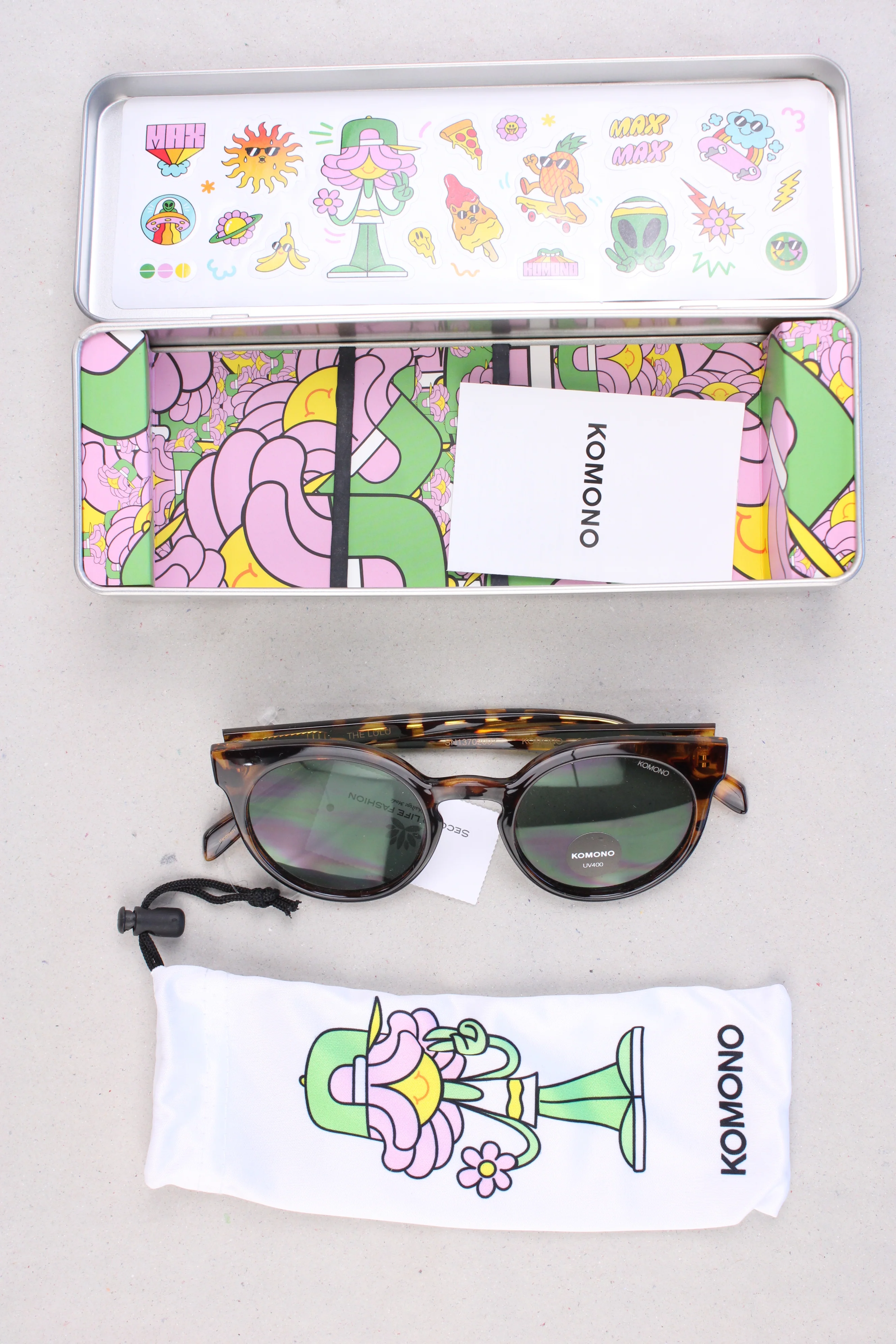 Komono Kinder Sonnenbrille Modell The Lulu UV400 braun Größe Onesize neu mit Etikett