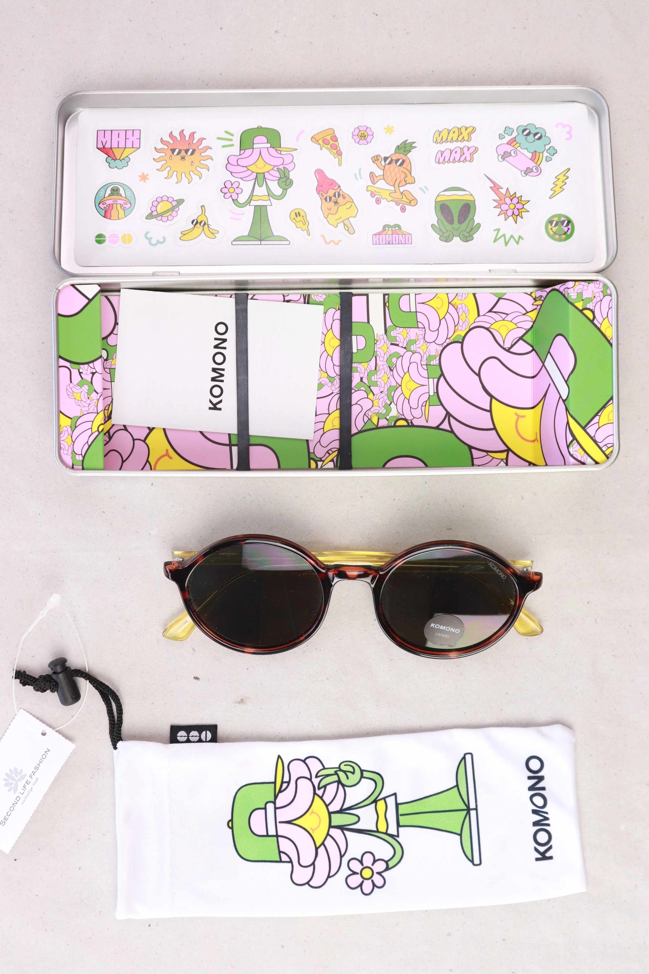 Komono Kinder Sonnenbrille Modell The Madison UV400 braun Größe Onesize neu mit Etikett