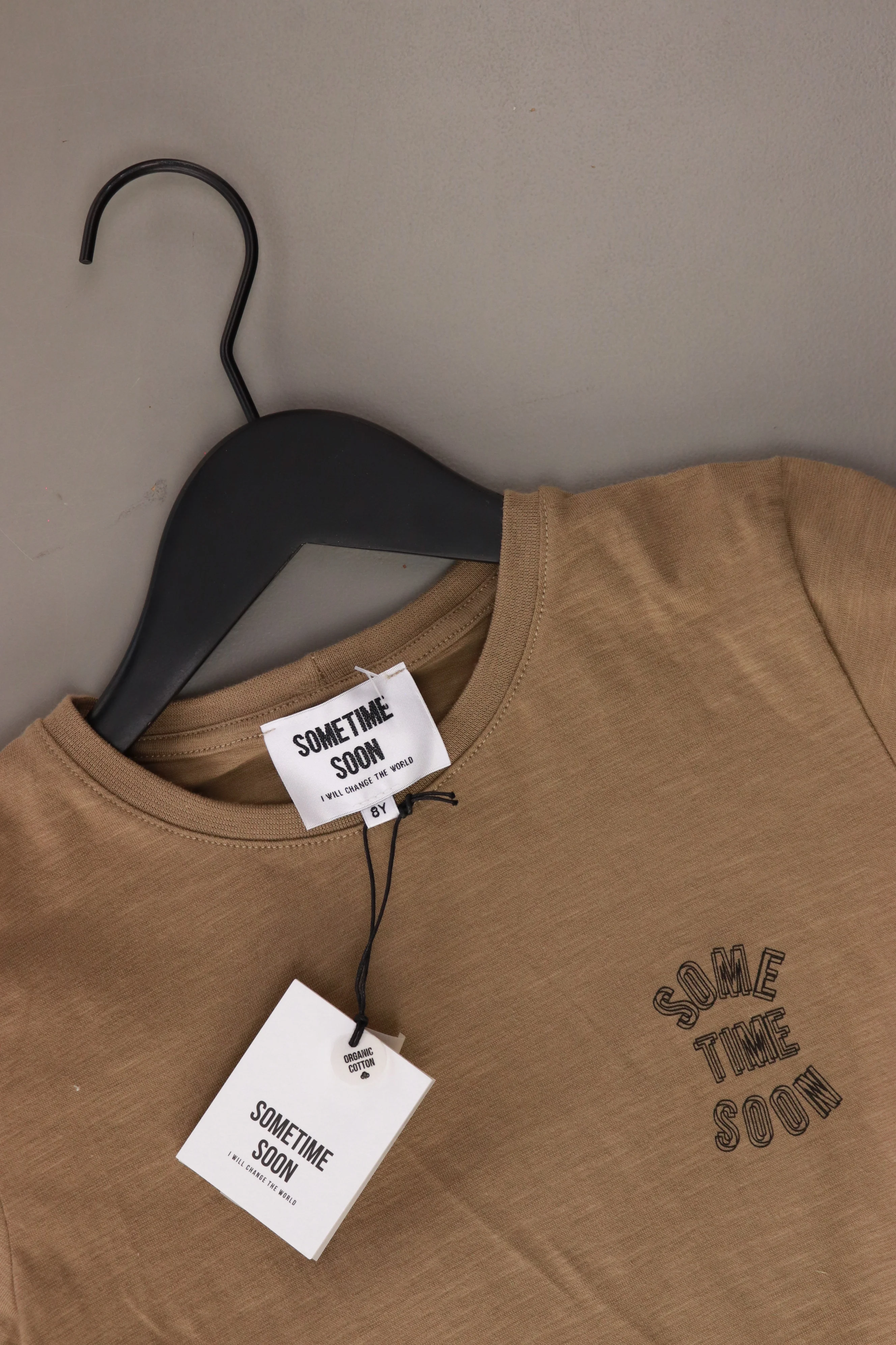 Sometime soon Kinder Printshirt braun Größe 8 Jahre neu mit Etikett - Image 3