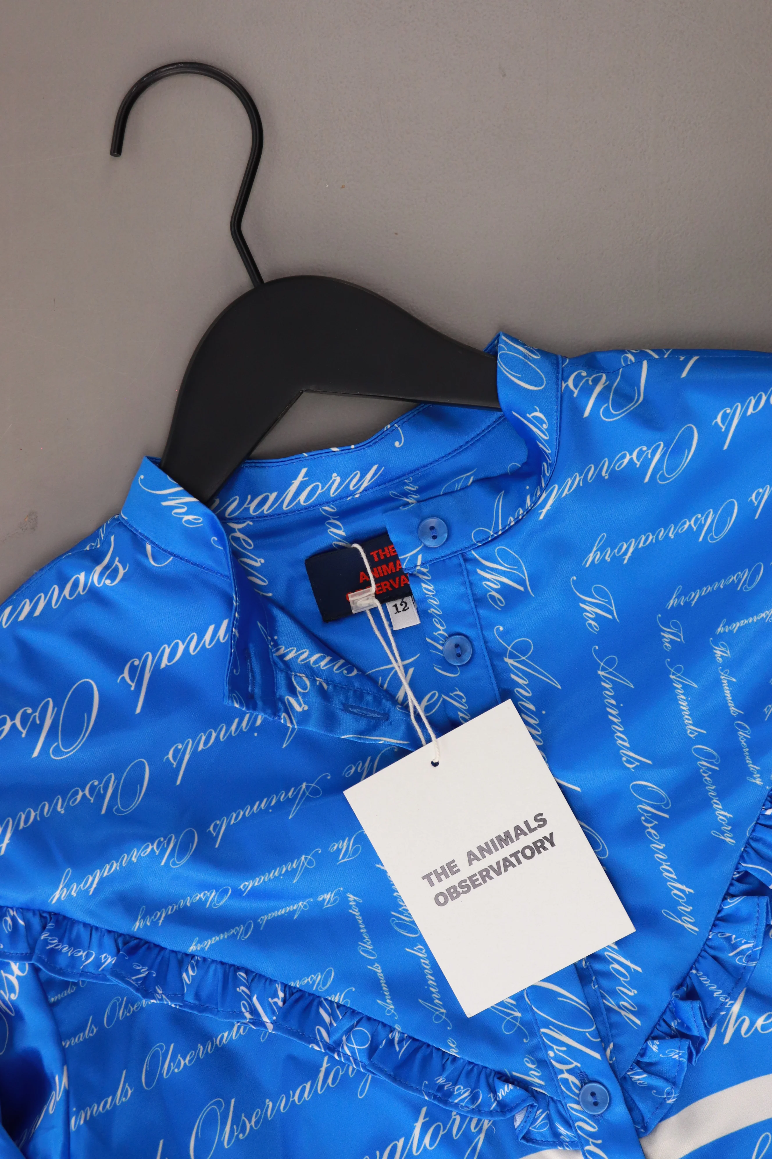 the animals observatory Kinder Bluse "silky cuckoo" blau Größe 12 Jahre neu mit Etikett - Image 3