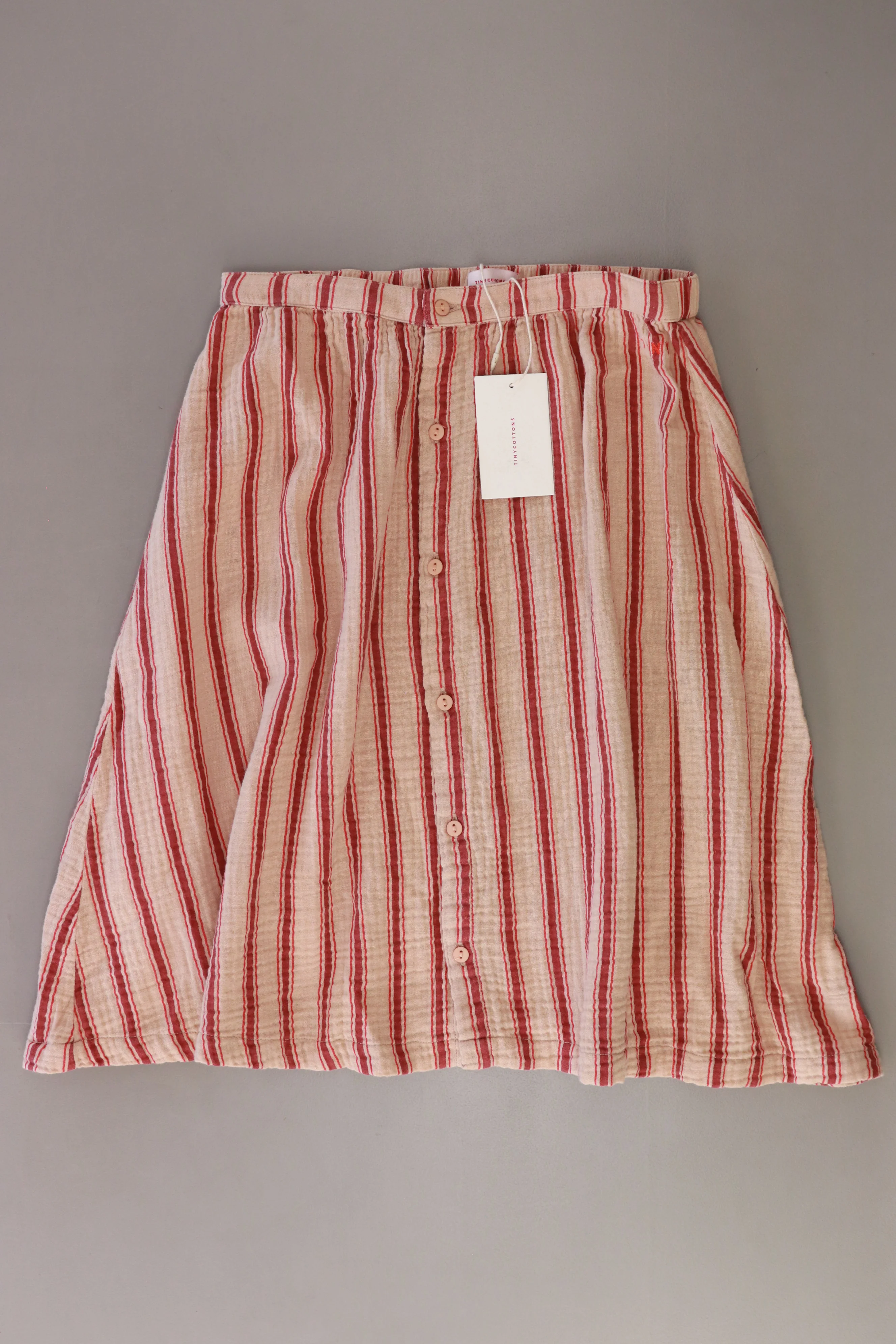Tiny Cottons "retro stripes" midi skirt Kinder Rock creme Größe 8 Jahre neu mit Etikett