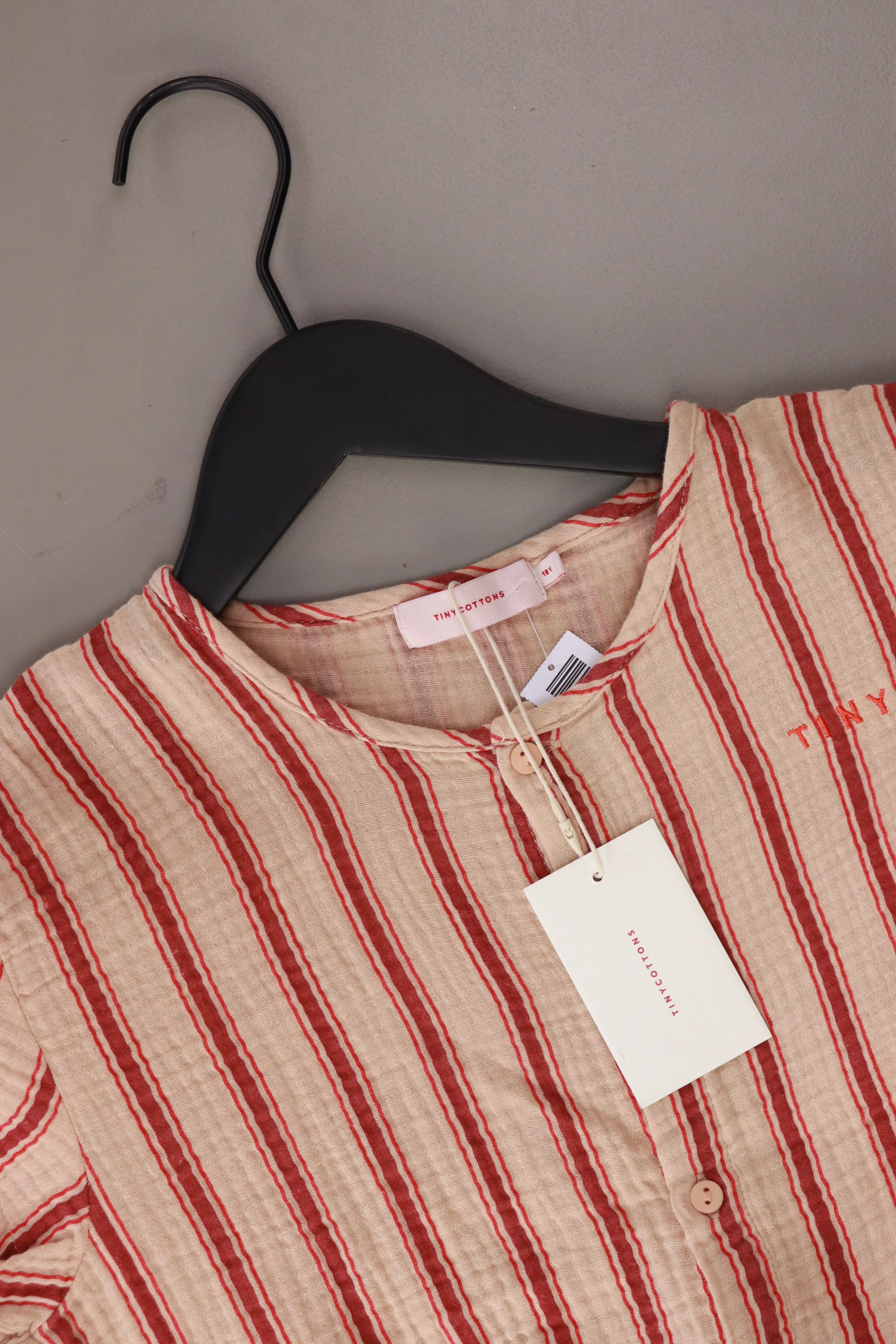 tinycottons Kinder Top "Retro stripes tie front top" rosa Größe 10 Jahre neu mit Etikett - Image 3