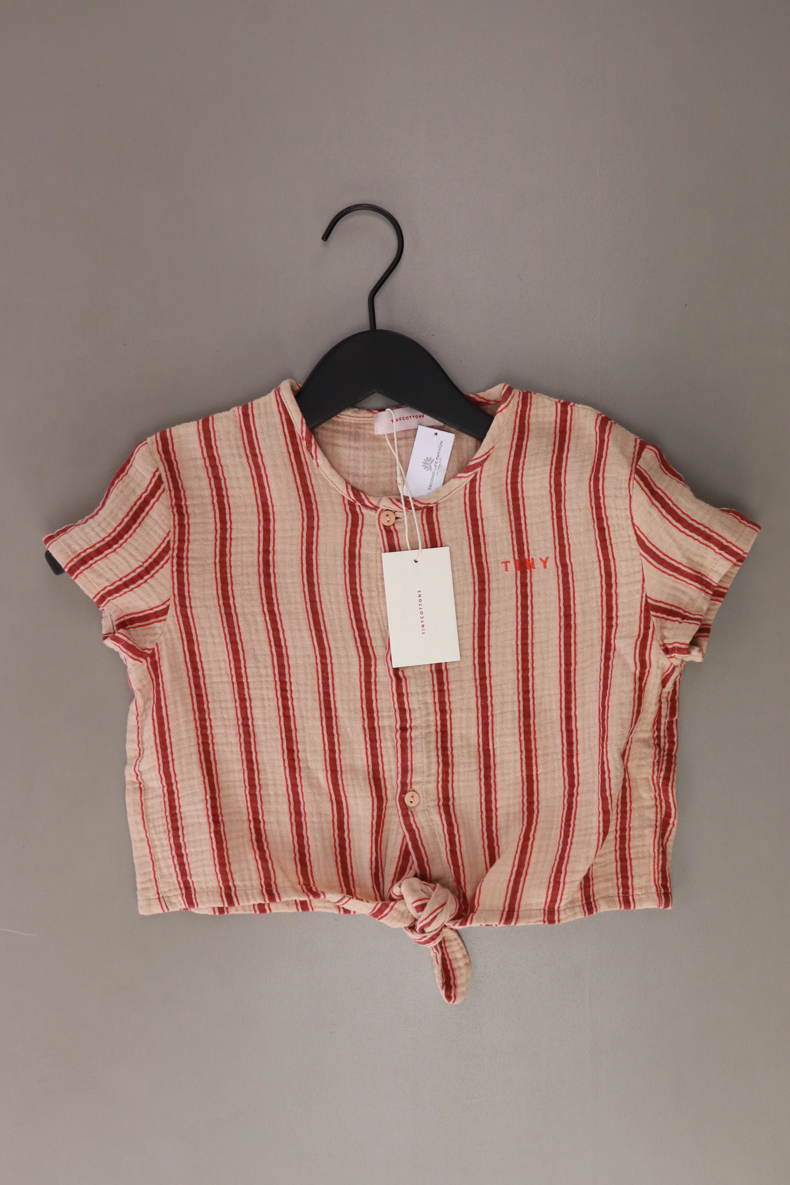tinycottons Kinder Top "Retro stripes tie front top" rosa Größe 6 Jahre neuwertig
